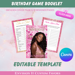 Pink Birthday Booklet (DIGITAL FILE)